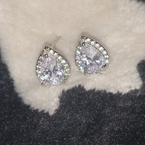 Elegant Silver Teardrop Earrings